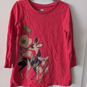 Tea Collection Deep Pink Long Sleeve Tunic